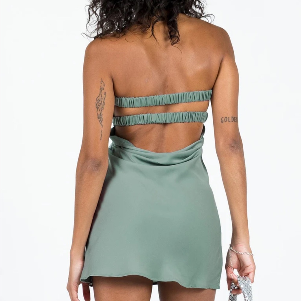 NWT Princess Polly SHELLIE MINI DRESS GREEN